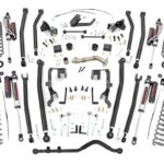 4in Jeep Long Arm Suspension Lift Kit w/ Vertex Adjustable Reservoir Shocks (12-18 Wrangler JK | 4-door)