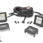 2-inch Square Cree LED Lights – (Pair | Chrome Series w/ Cool White DRL)