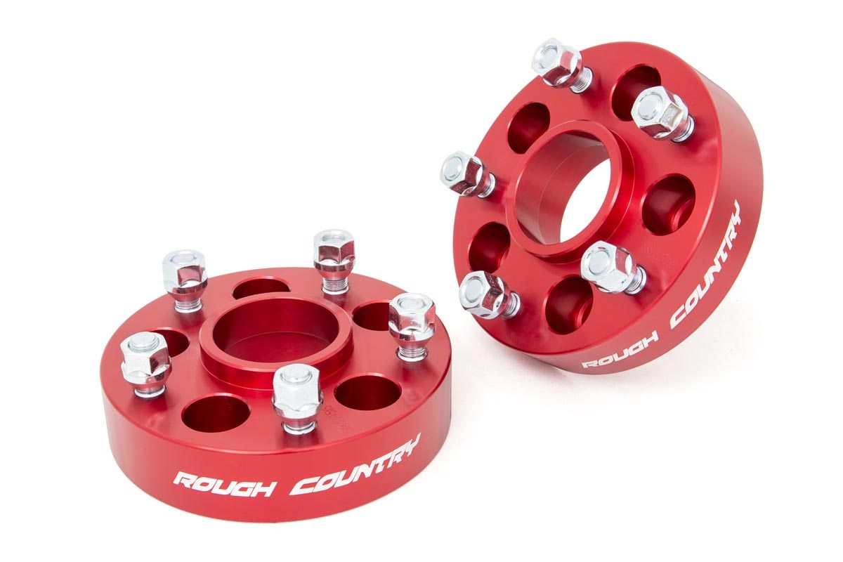 5×4.5 to 5×5 Adapters (Pair | Red) 5×4.5 to 5×5 Adapters (Pair | Red)