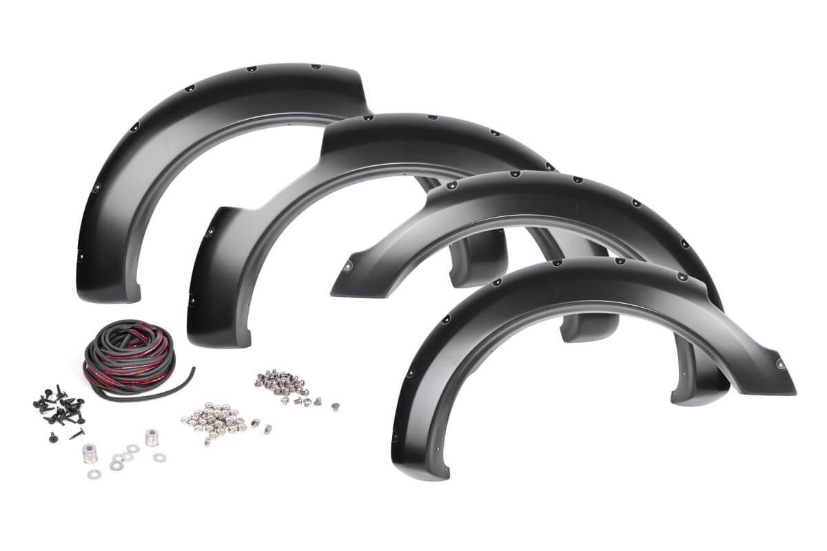 Nissan Pocket Fender Flares | Rivets | Unpainted (17-19 Titan King Cab)